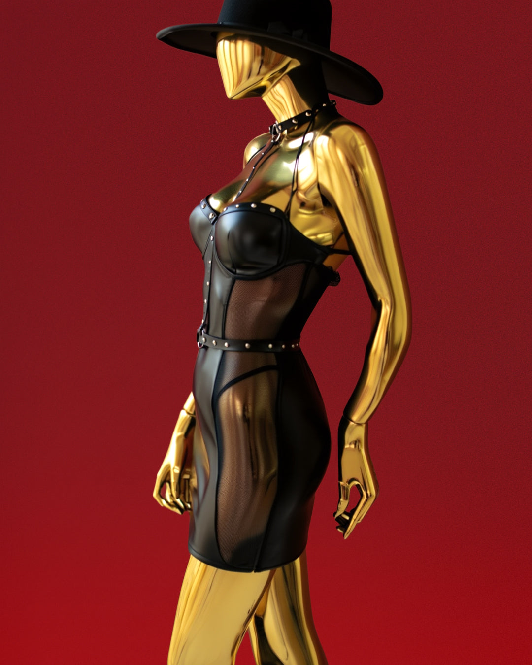 Dark Spell – PU Leather Bodysuit