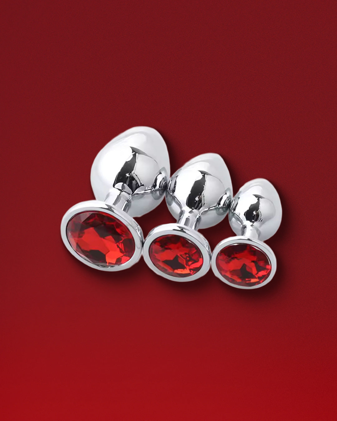 Luxury Stainless Steel Crystal Plug Set – 3 Piece