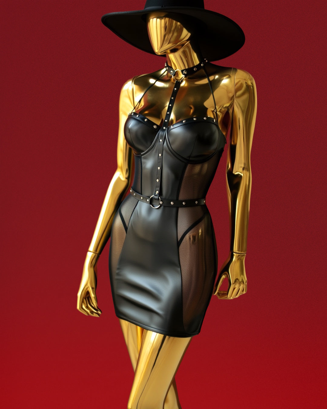 Dark Spell – PU Leather Bodysuit