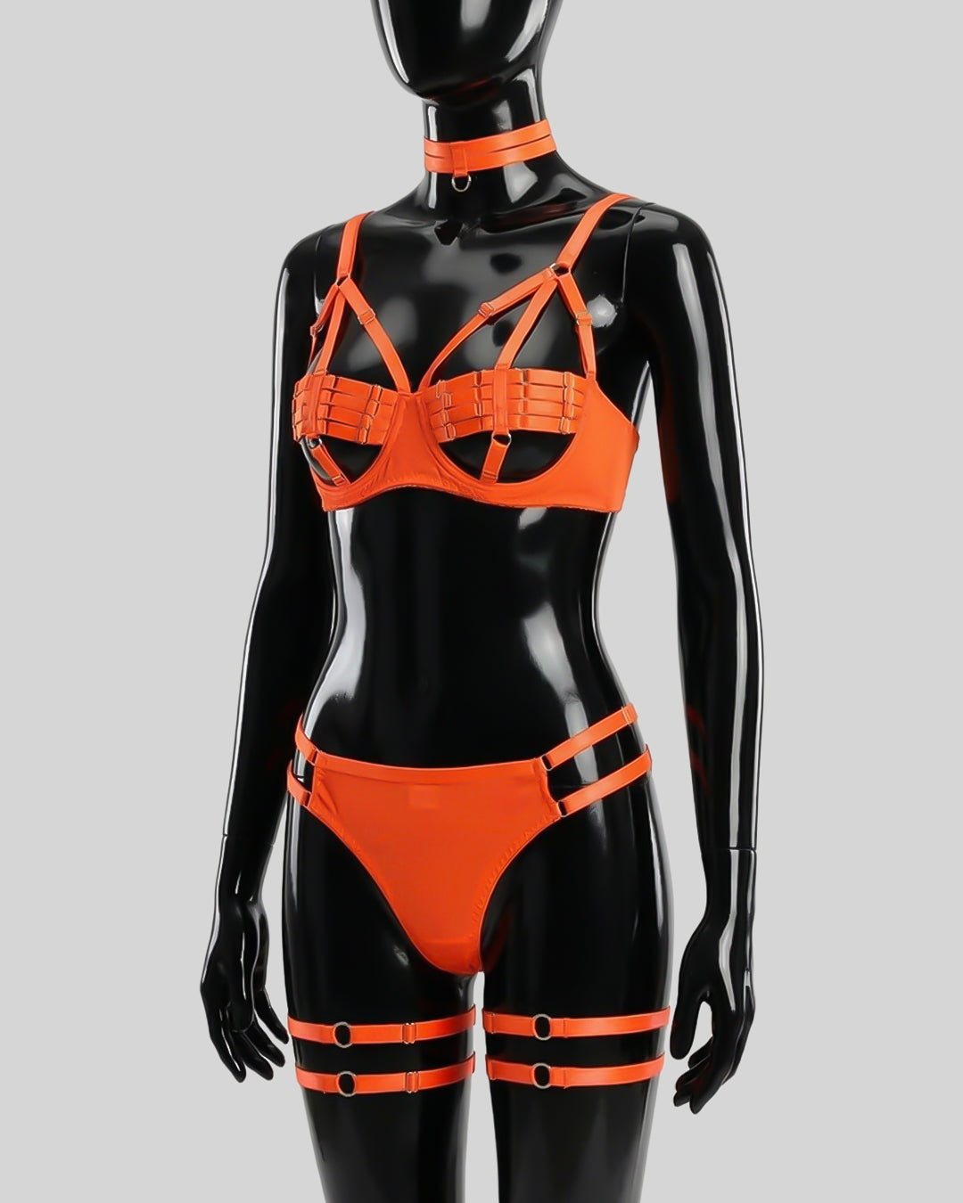 Golden Hour Tease – Strappy Bralette & Brief Set