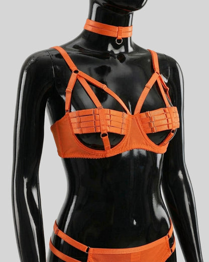 Golden Hour Tease – Strappy Bralette & Brief Set