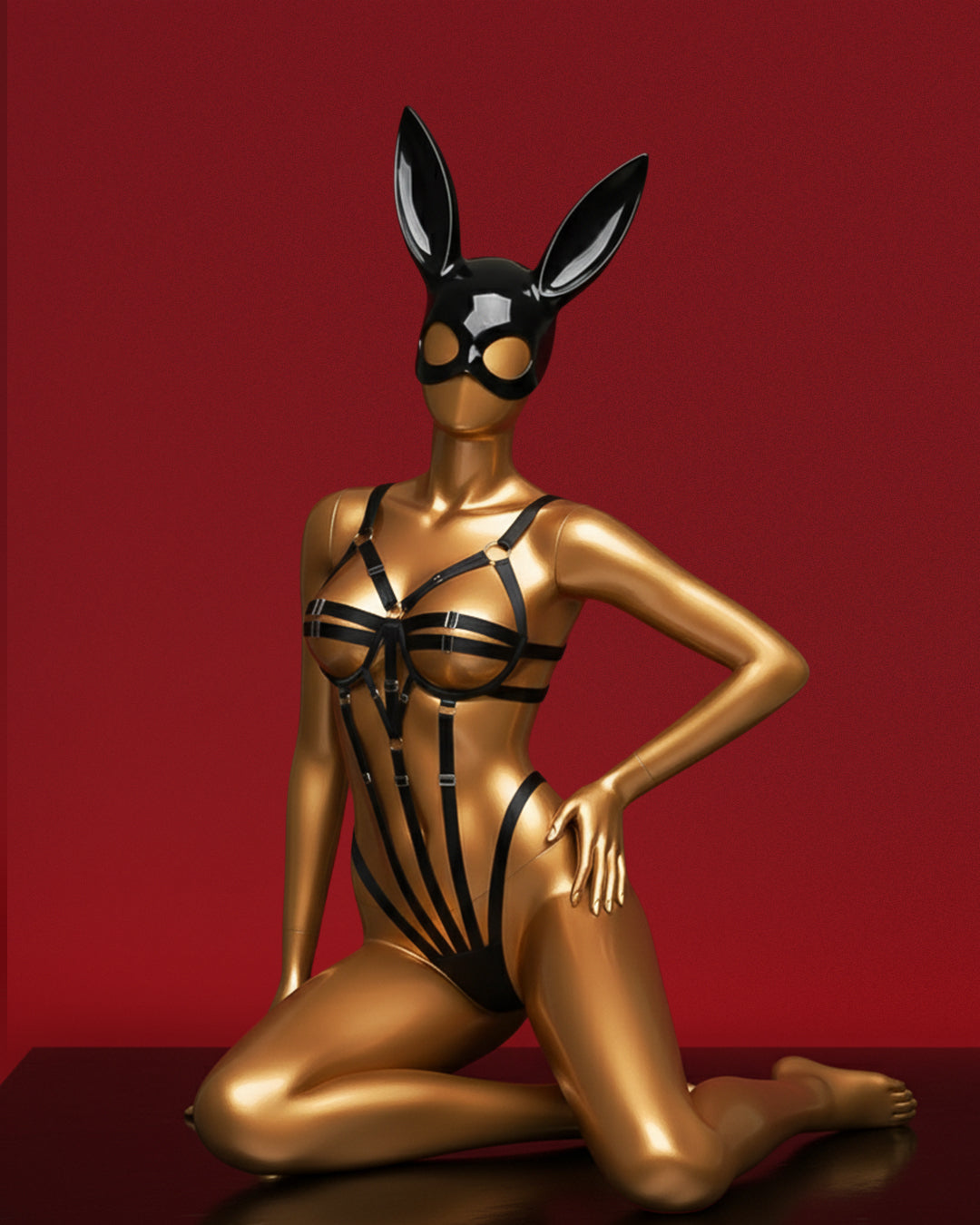 Evoke Halo – Crotchless Sheer Lingerie Set